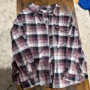 Carhartt Women's Plaid Button Down Shirt - Black, White, Brown